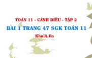 Bài 1 trang 47 Toán 11 tập 2 Cánh Diều